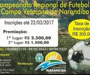 I Campeonato regional de Futebol de Campo Veterano de Narandiba.